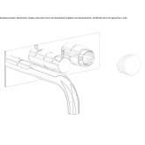 3-otworowa bateria wannowa z przełącznikiem Berkum