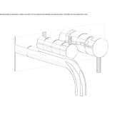 Wall-mounted bathtub faucet with a switch Breo
