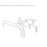 Wall-mounted bathtub faucet with a switch Breo