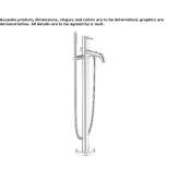 Single-lever bathtub faucet standing on the floor Thiene