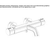 External thermostatic bathtub faucet Thiene