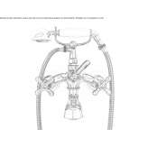 Two-hole wall-mounted bathtub faucet Okemos