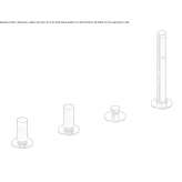 Deck mounted bathtub faucet with hand shower Amposta