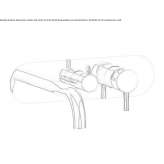 Wall-mounted bathtub faucet with a switch Breo