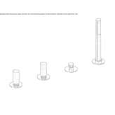 4-hole bathtub faucet with hand shower Amposta