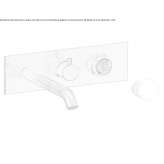 Contemporary 3-hole bathtub faucet with diverter Biccari