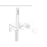 Wall-mounted bathtub faucet with a shower hand Dakota