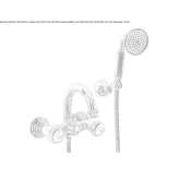 3-hole set of outdoor steel bathtubs for wall mounting Bobowo