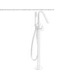 Bathtub faucet standing on the floor with a shower hand Calcio