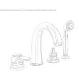 Countertop mounted Concealed bathtub faucet with diverter Prayon