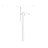 Bathtub faucet standing on the floor with a shower hand Ruviano