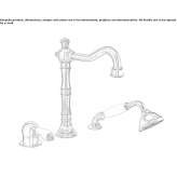 Outdoor steel 3 hole deck mounted bathtub faucet Gulzow
