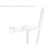 External wall-mounted bathtub faucet with a shower hand Ruviano