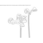 Wall-mounted bathtub faucet with a shower hand Prayon