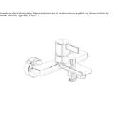 Single-lever wall-mounted bathtub faucet Beuna