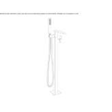 Free-standing single-lever bathtub faucet with a hand shower Kanepi