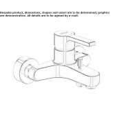 External single-lever bathtub faucet Niel