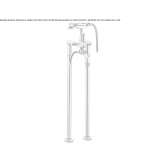 A set of standing steel bathtub with a shower head Zalha