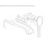 Wall-mounted bathtub faucet with a switch Carlyle