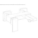 External single-lever bathtub faucet Kanepi