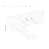 Single-lever bathtub faucet made of stainless steel Manville
