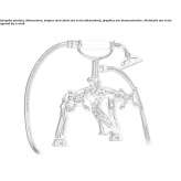 Deck mounted outdoor steel bathtub faucet with hand shower Nieszawa