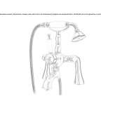 Deck mounted steel bathtub faucet with single handle Altania