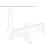 Wall-mounted bathtub faucet with a shower hand Coromoro