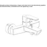 External single-lever bathtub faucet Jalisco