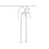 Deck mounted outdoor steel bathtub faucet with hand shower Nieszawa