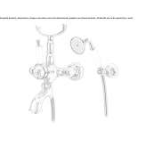 Deck mounted steel bathtub faucet with single handle Altania