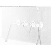 Set of 4-hole stainless steel wall-mounted bathtubs Orroli