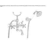 Set of a 3-hole outdoor steel bathtub with a shower head Chiman