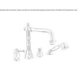 Deck-mounted steel bathtub faucet with hand shower Zalha