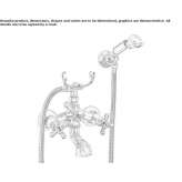 Two-hole wall-mounted bathtub faucet Okemos