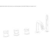 5-hole bathtub faucet with a shower hand Metes