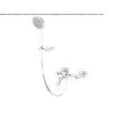 Wall-mounted bathtub faucet with a shower hand Akaa
