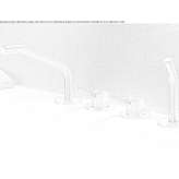 Countertop-mounted bathtub faucet with a diverter and a shower hand Orroli