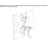 Concealed thermostatic bathtub faucet Thiene