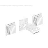 3-hole wall-mounted bathtub faucet Cortona