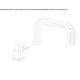 Stainless steel bathtub set with hand shower Topile
