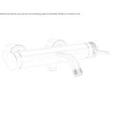 2-hole stainless steel bathtub faucet with aerator Demonte