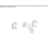 3-hole wall-mounted bathtub faucet Gotor