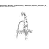 Brass wall-mounted bathtub faucet Betton