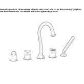 Brass bathtub set Rudna