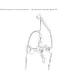 Two-hole brass bathtub faucet Mlini