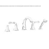 Brass bathtub set with Swarovski® crystals Yutsa
