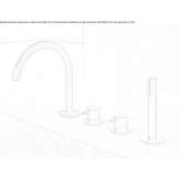 Brass bathtub tap with swivel spout Melres