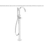 Free-standing single-lever bathtub faucet with a hand shower Akaa