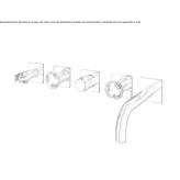 Wall-mounted Concealed bathtub faucet with a shower hand Overtown